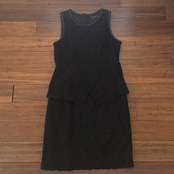 Black Lace Peplum Dress - Picture 1 of 5